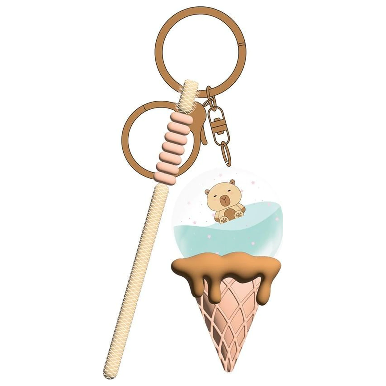 KAWAII Ice Cream Kapibara privjesak za ključeve fotografija proizvoda