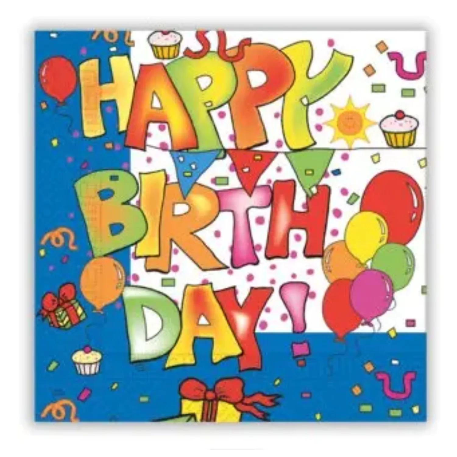 Kokliko Happy Birthday salvete 20 kom 33x33 cm FSC fotografija proizvoda