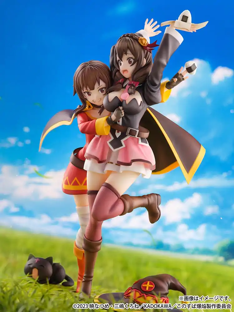 Konosuba: God's Blessing on This Wonderful World! SHIBUYA SCRAMBLE FIGURE PVC Kip 1/6 Megumin & Yunyun Futari wa Otomodachi Ver. 26 cm fotografija proizvoda