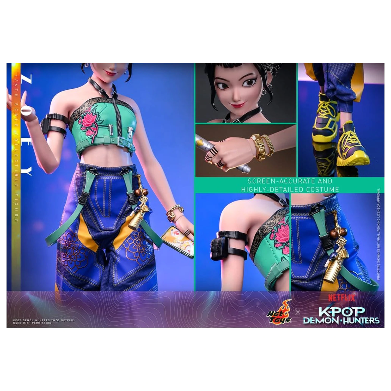 KPop Demon Hunters akcijska figura 1/6 Zoey 27 cm fotografija proizvoda
