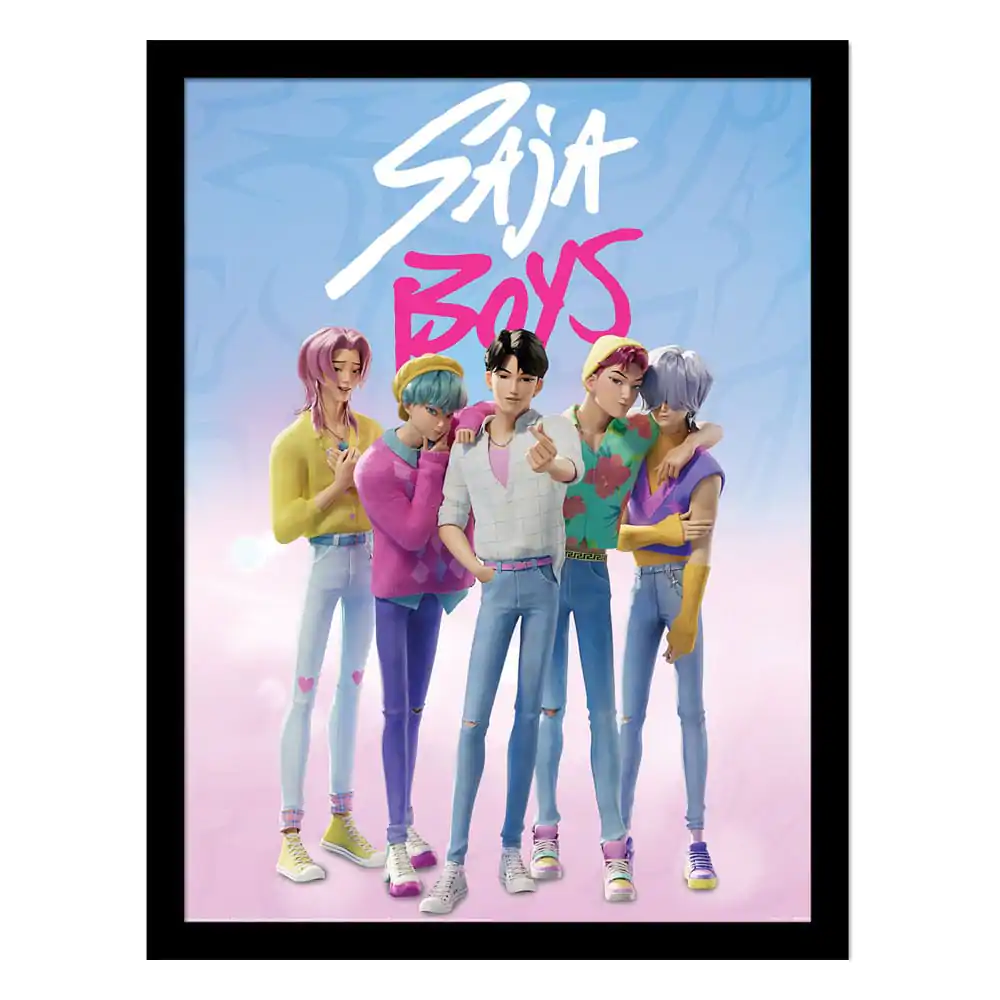 KPop Demon Hunters Collector print uokvireni poster Saja Boys fotografija proizvoda