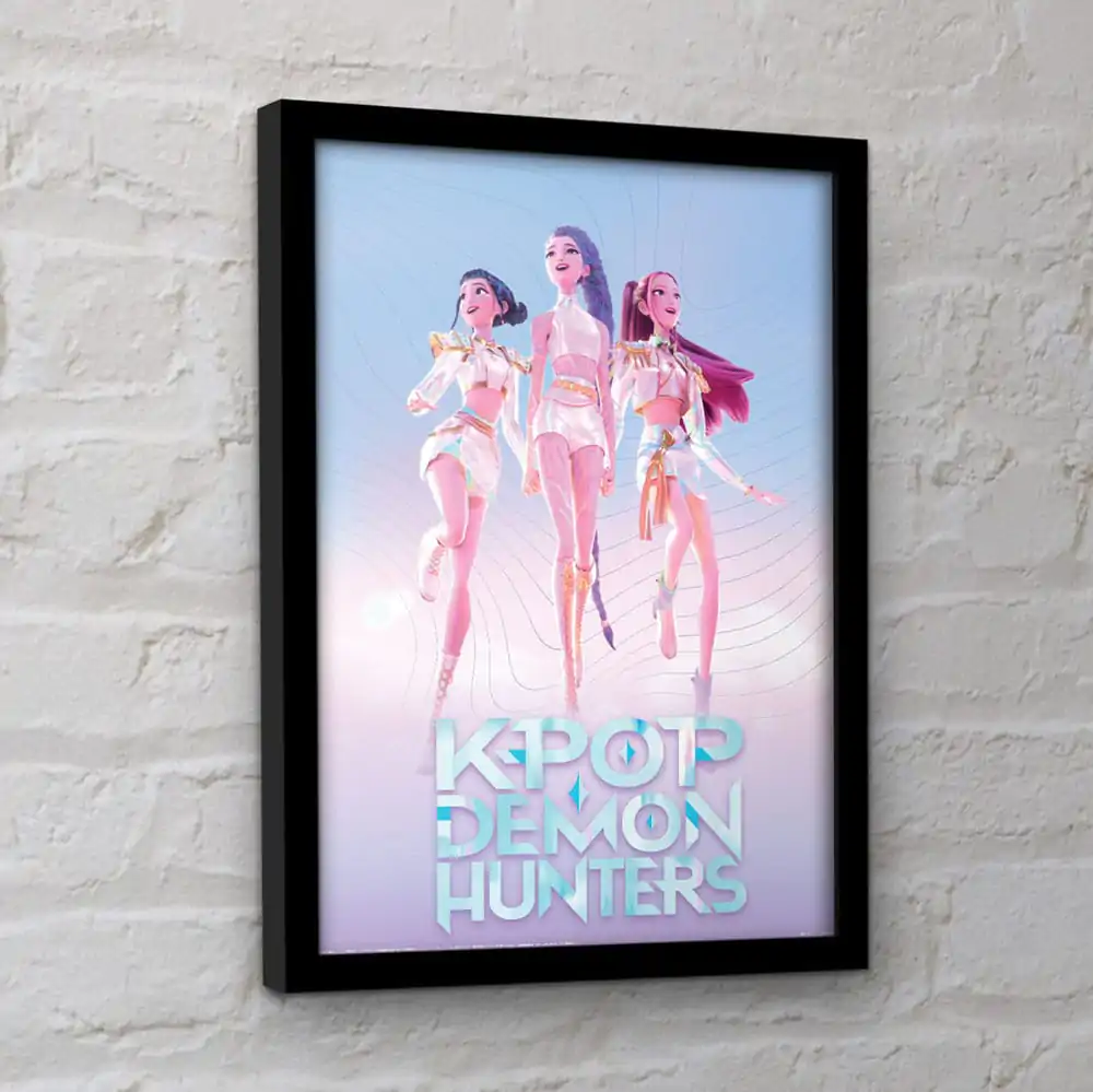 KPop Demon Hunters kolekcionarski otisnuti uokvireni plakat Trio fotografija proizvoda