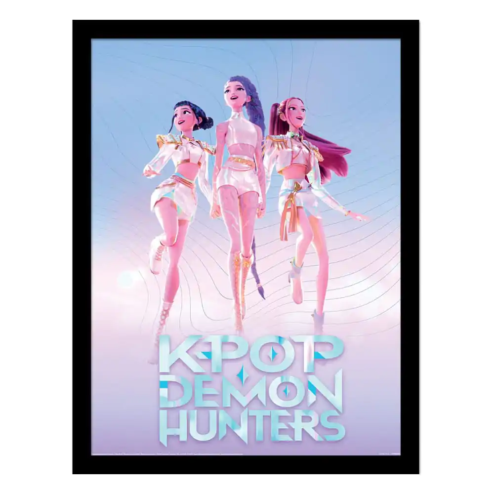 KPop Demon Hunters kolekcionarski otisnuti uokvireni plakat Trio fotografija proizvoda