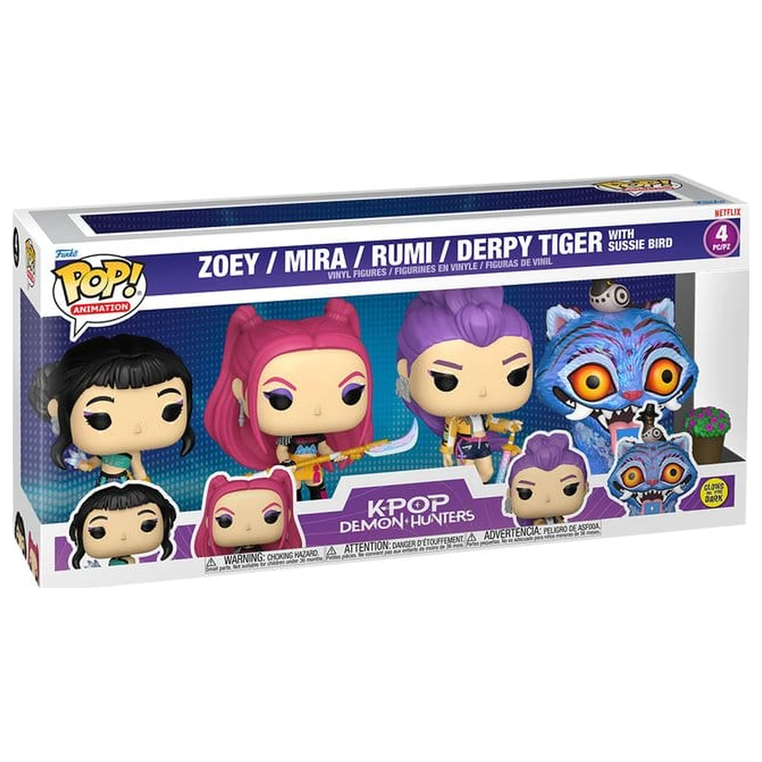KPop Demon Hunters Funko POP! Vinilne figure 4-paket Funko POP DH fotografija proizvoda