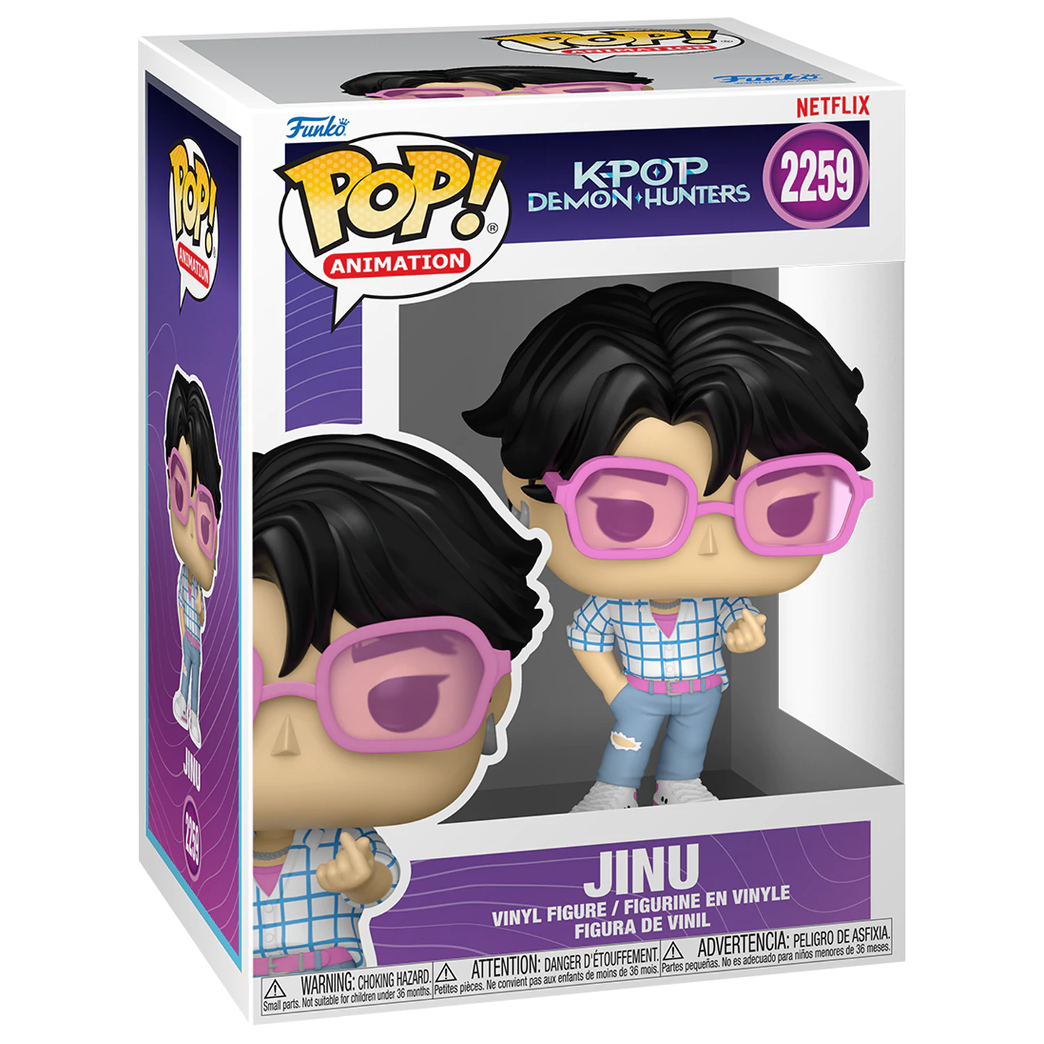 KPop Demon Hunters Funko POP! Animation Vinyl Figure Jinu w/Chase 9 cm 5 + 1 set fotografija proizvoda