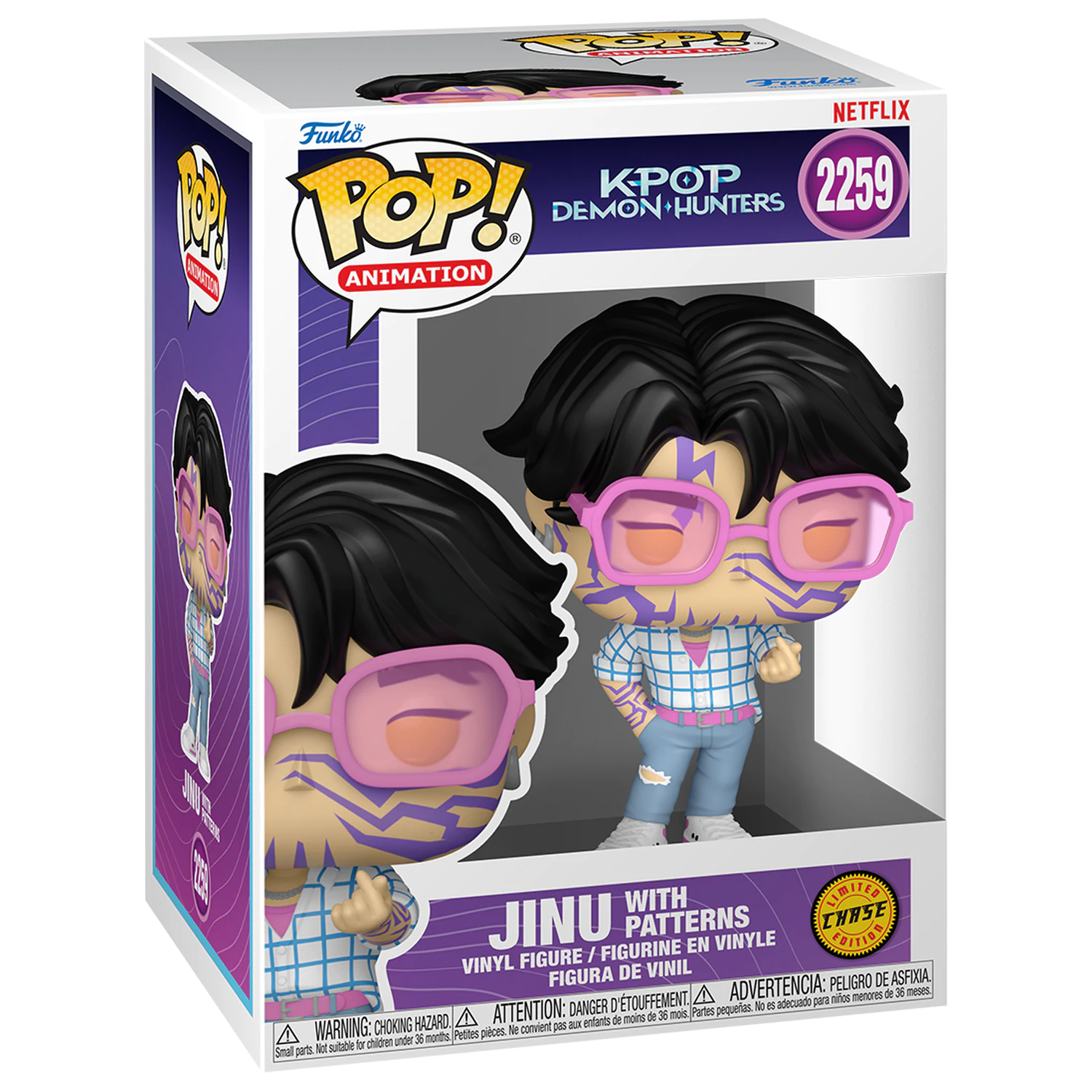 KPop Demon Hunters Funko POP! Animation Vinyl Figure Jinu w/Chase 9 cm 5 + 1 set fotografija proizvoda