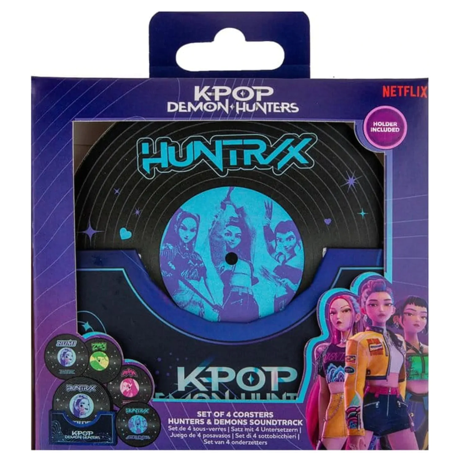 KPop Demon Hunters Set od 4 podmetača Hunters & Demons Soundtrack fotografija proizvoda