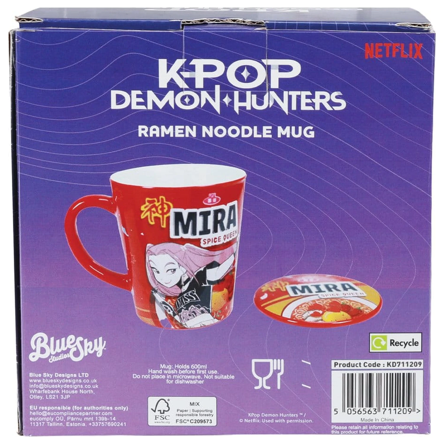 Kpop Demon Hunters šalica s poklopcem Huntr/x Ramen fotografija proizvoda