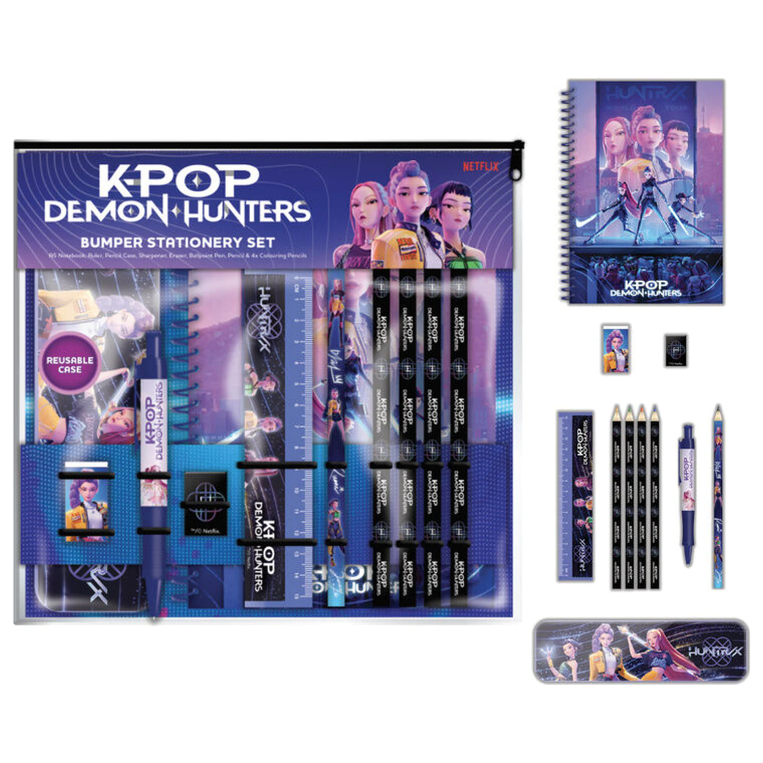 KPop Demon Hunters set pribora za pisanje + A5 bilježnica fotografija proizvoda
