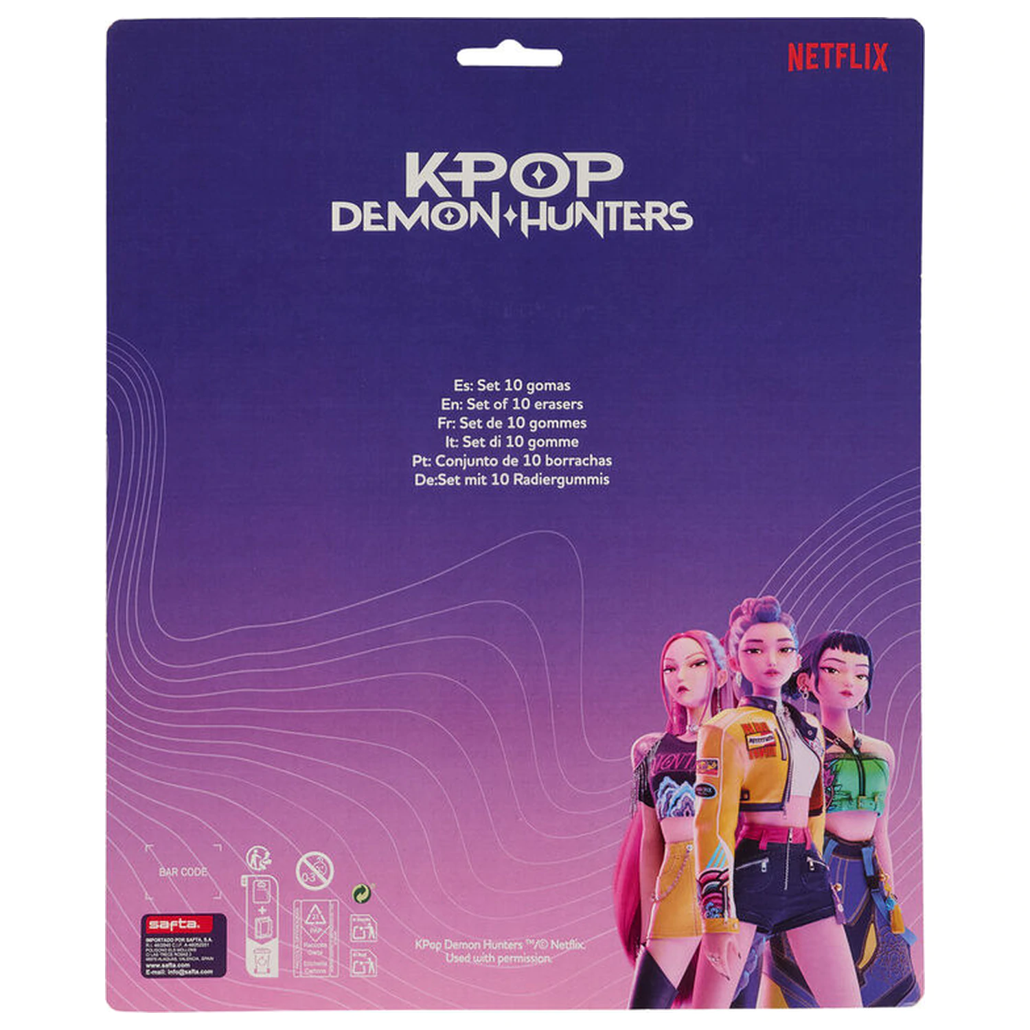 Kpop Demon Hunters set gumica fotografija proizvoda