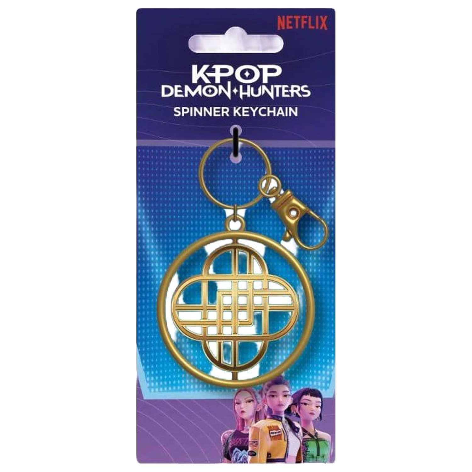 KPop Demon Hunters privjesak za ključeve sa spinnerom, zlatni fotografija proizvoda