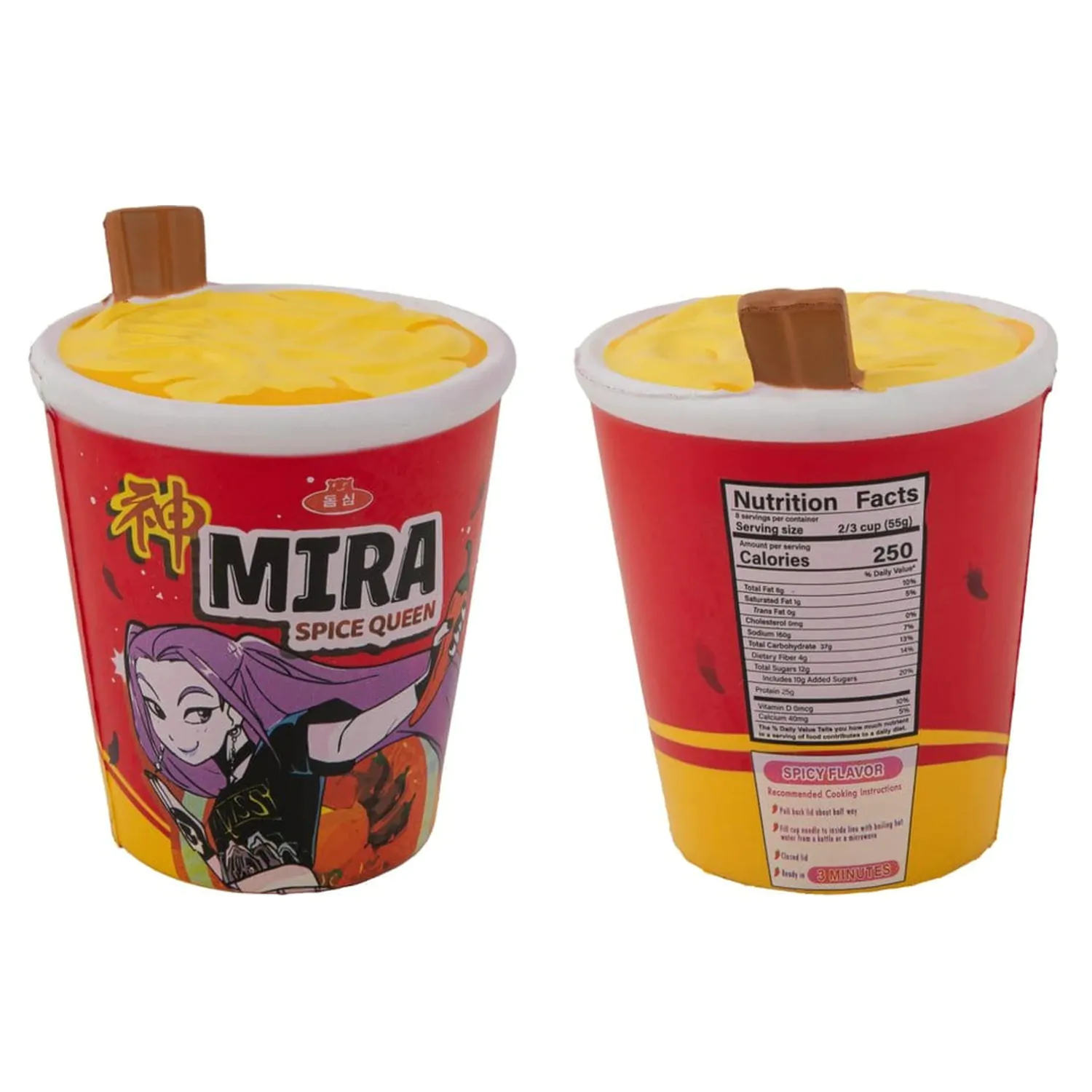 KPop Demon Hunters Squishy antistres figura Mira Spice Queen Noodles fotografija proizvoda