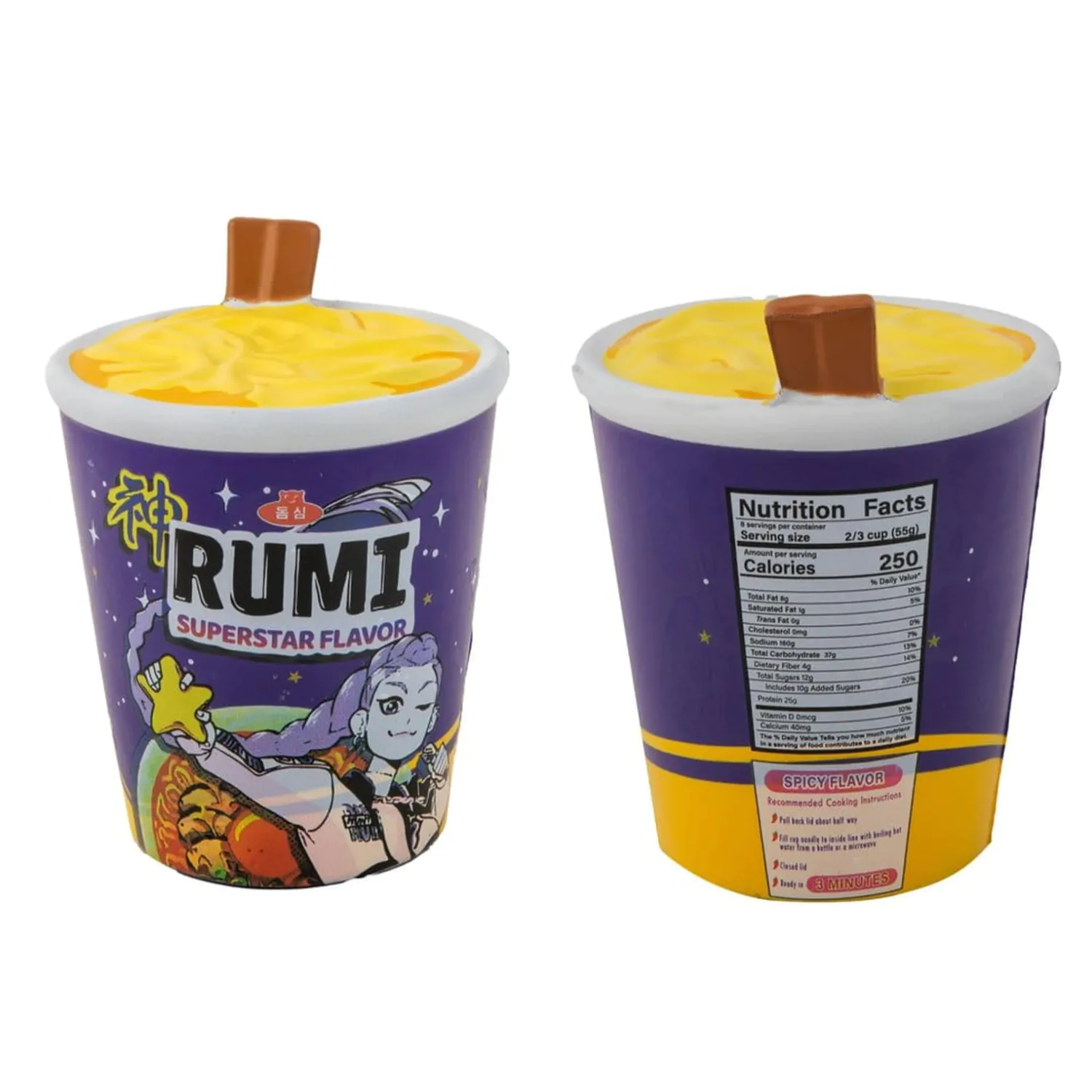 KPop Demon Hunters Squishy antistres figura Rumi Superstar Flavor Noodles fotografija proizvoda