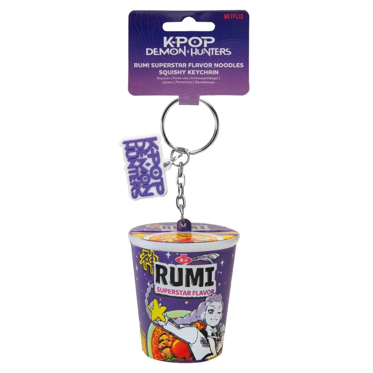 KPop Demon Hunters squishy privjesak za ključeve Rumi Superstar Flavor Noodles fotografija proizvoda