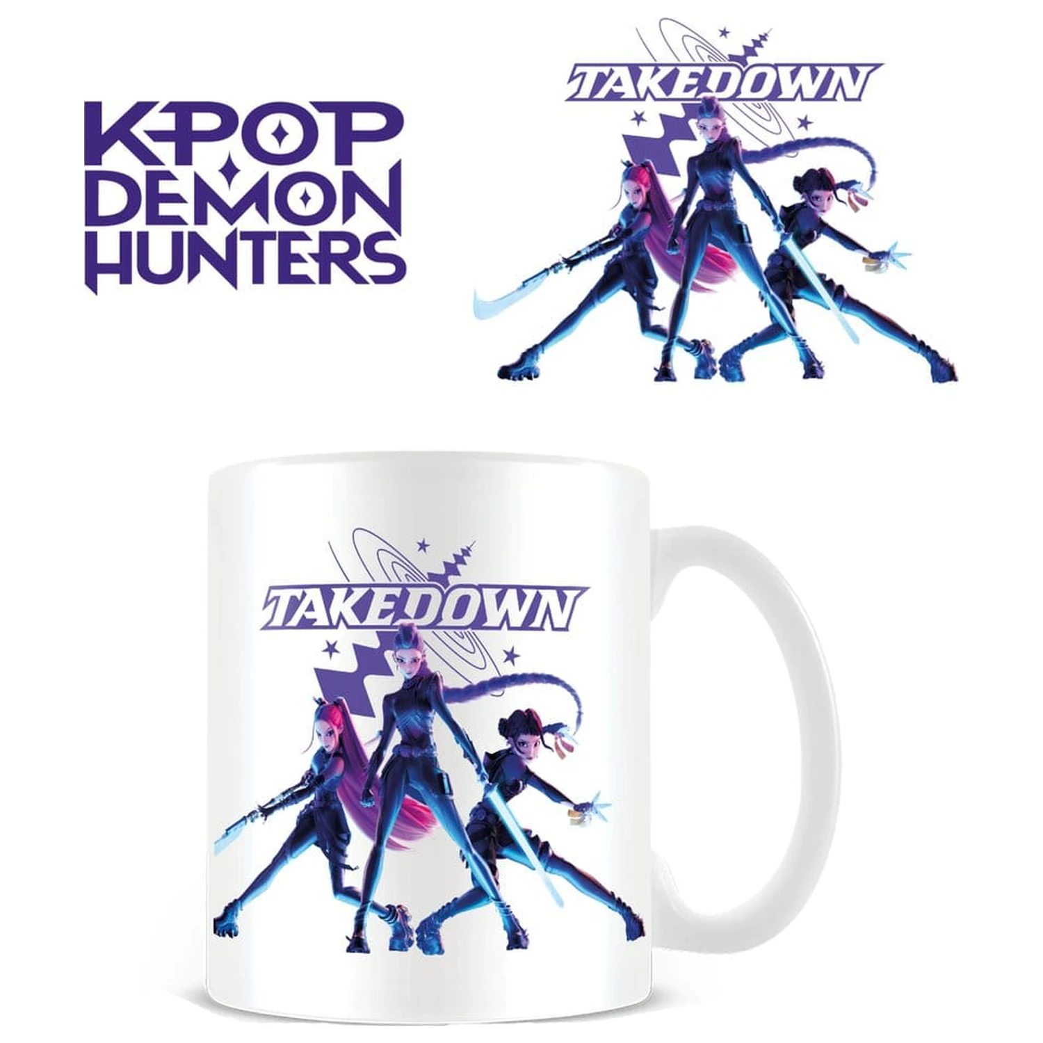 KPop Demon Hunters šalica Takedown bijela fotografija proizvoda
