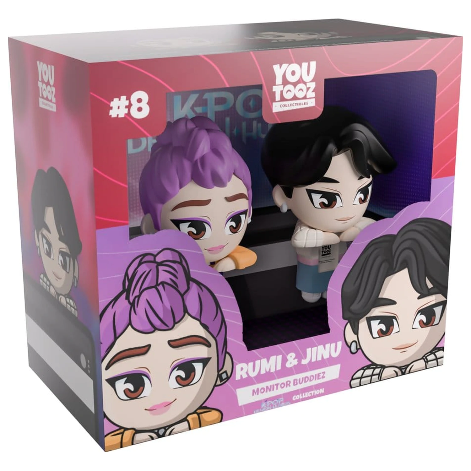 KPop Demon Hunters Monitor Buddiez vinilne figure Jinu & Rumi 6 cm fotografija proizvoda