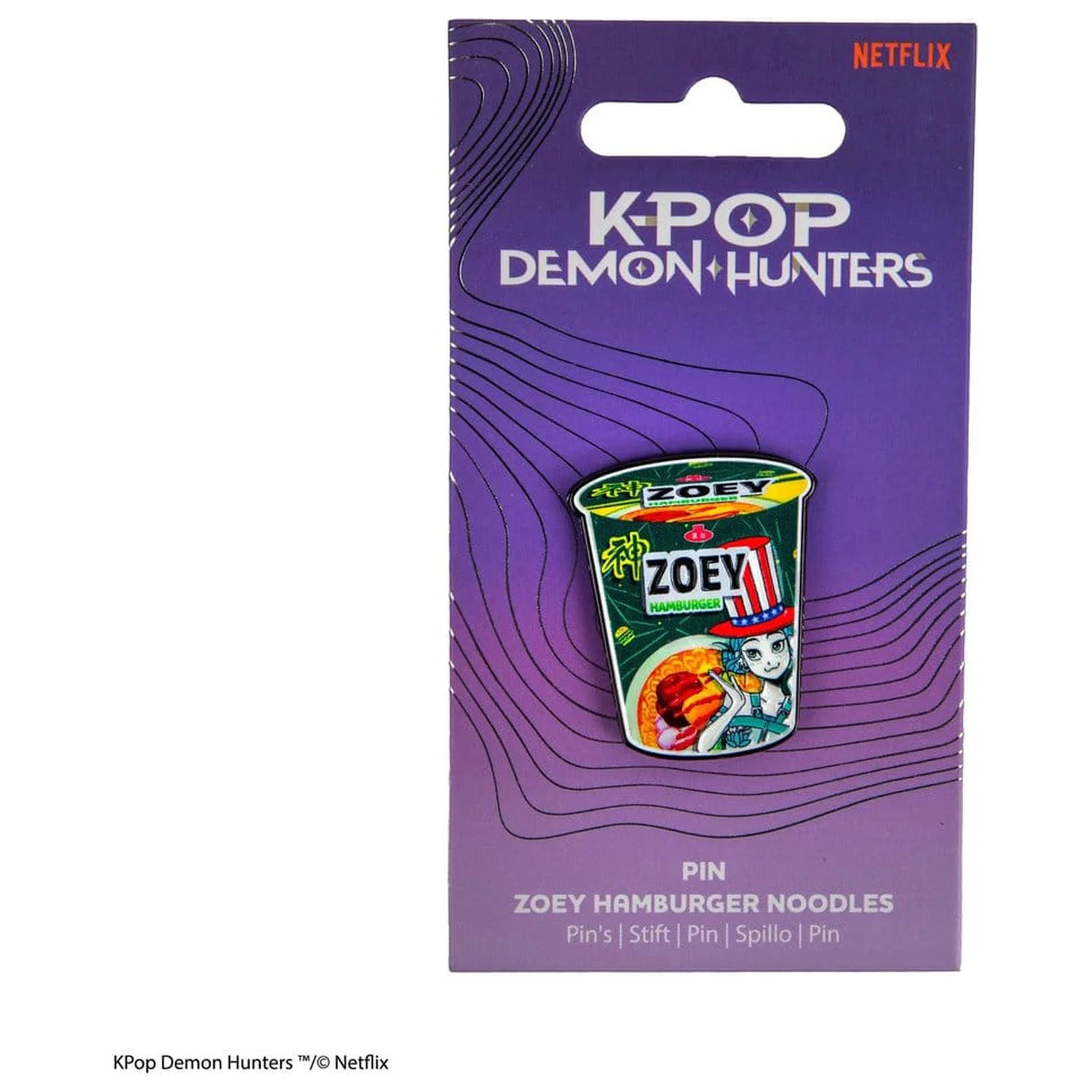 KPop Demon Hunters Pin Zoey Hamburger Rezanci fotografija proizvoda