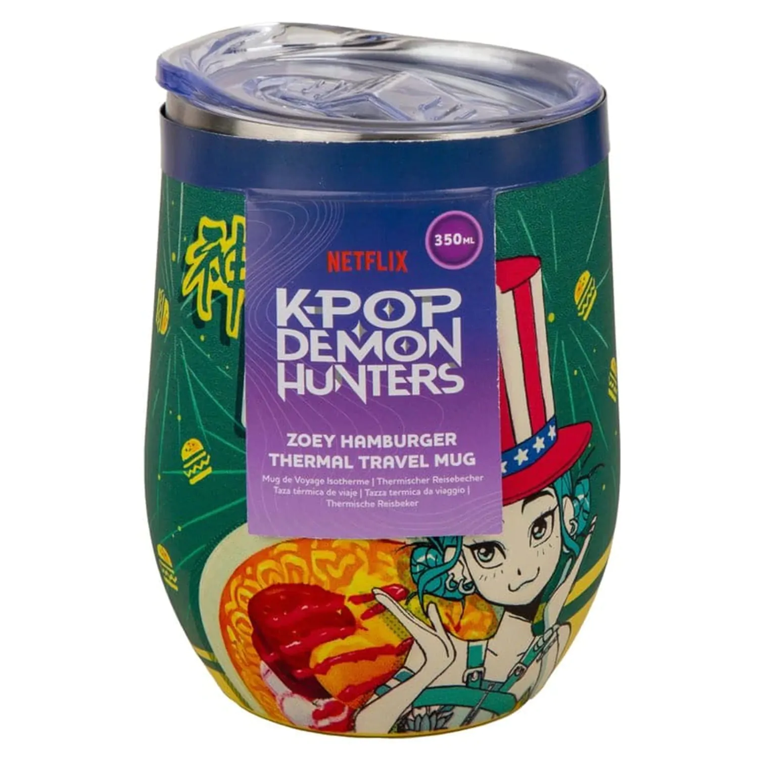 KPop Demon Hunters Zoey Hamburger Putna šalica fotografija proizvoda