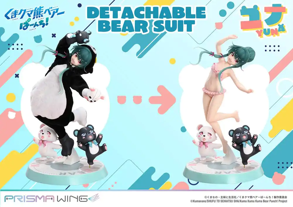Kuma Kuma Kuma Bear Punch! Prisma Wing PVC Kip 1/7 Yuna 28 cm fotografija proizvoda