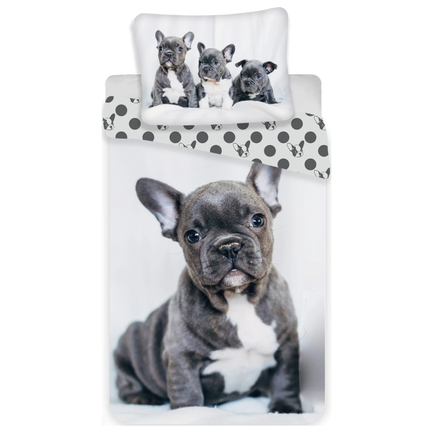Doggy French Bulldogs Black Navlaka za poplun fotografija proizvoda
