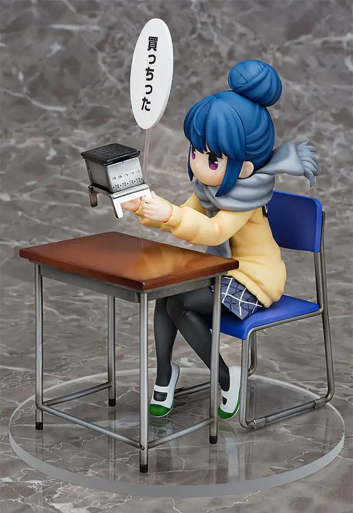 Laid-Back Camp PVC Kip 1/7 Rin Shima: Look What I Bought Ver. 14 cm fotografija proizvoda