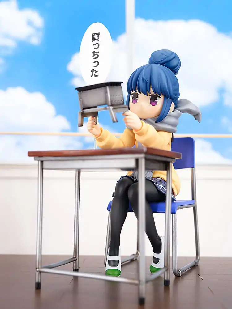 Laid-Back Camp PVC Kip 1/7 Rin Shima: Look What I Bought Ver. 14 cm fotografija proizvoda