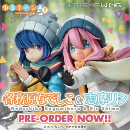 Laid-Back Camp Prisma Wing PVC Kip 1/7 Nadeshiko Kagamihara & Rin Shima 24 cm fotografija proizvoda