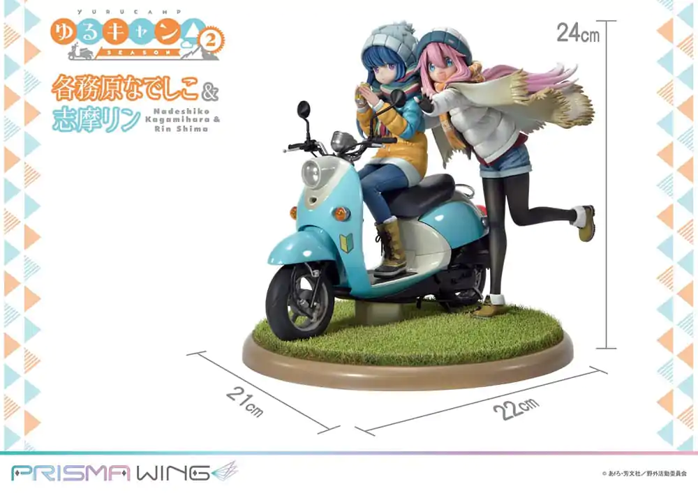 Laid-Back Camp Prisma Wing PVC Kip 1/7 Nadeshiko Kagamihara & Rin Shima 24 cm fotografija proizvoda