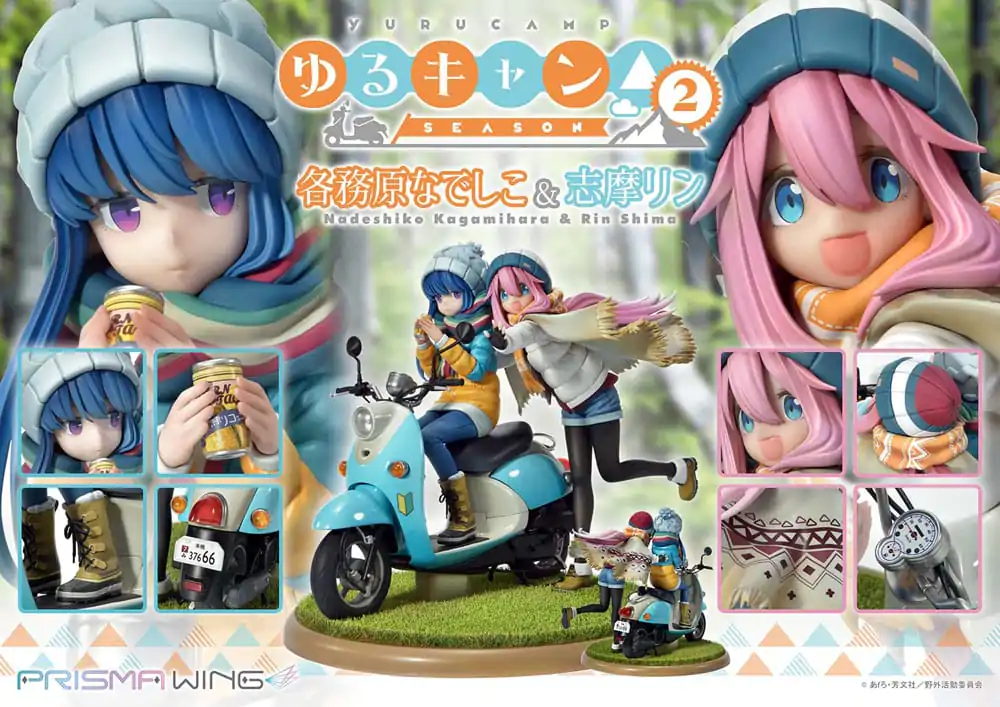 Laid-Back Camp Prisma Wing PVC Kip 1/7 Nadeshiko Kagamihara & Rin Shima 24 cm fotografija proizvoda