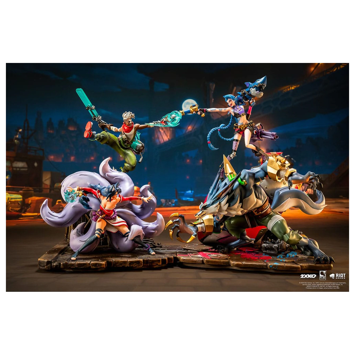 League of Legends kip 1/10 2XKO Jinx & Warwick Diorama 37 cm fotografija proizvoda