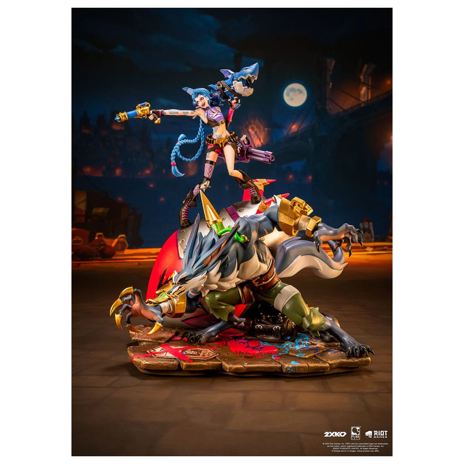 League of Legends kip 1/10 2XKO Jinx & Warwick Diorama 37 cm fotografija proizvoda
