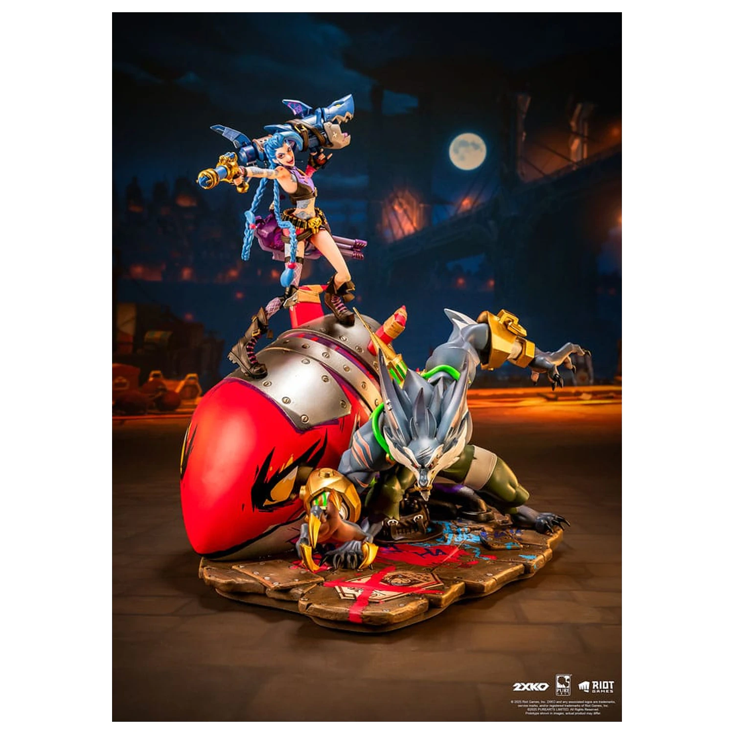 League of Legends kip 1/10 2XKO Jinx & Warwick Diorama 37 cm fotografija proizvoda