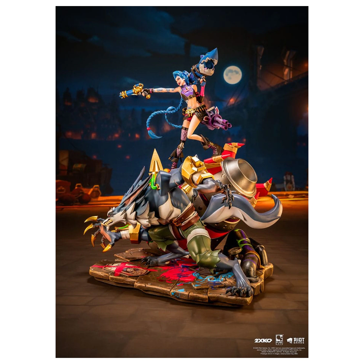League of Legends kip 1/10 2XKO Jinx & Warwick Diorama 37 cm fotografija proizvoda