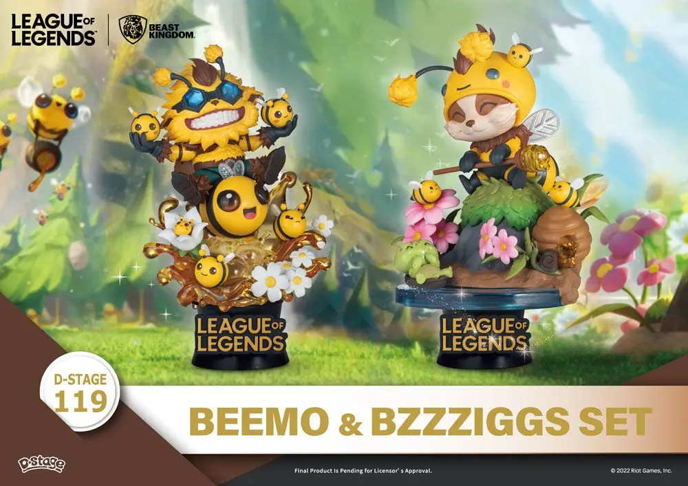 League of Legends D-Stage PVC diorama set Beemo & BZZZiggs 15 cm fotografija proizvoda