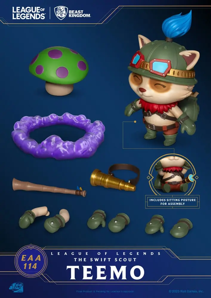 League of Legends Egg Attack figura Brzi izviđač Teemo 12 cm fotografija proizvoda