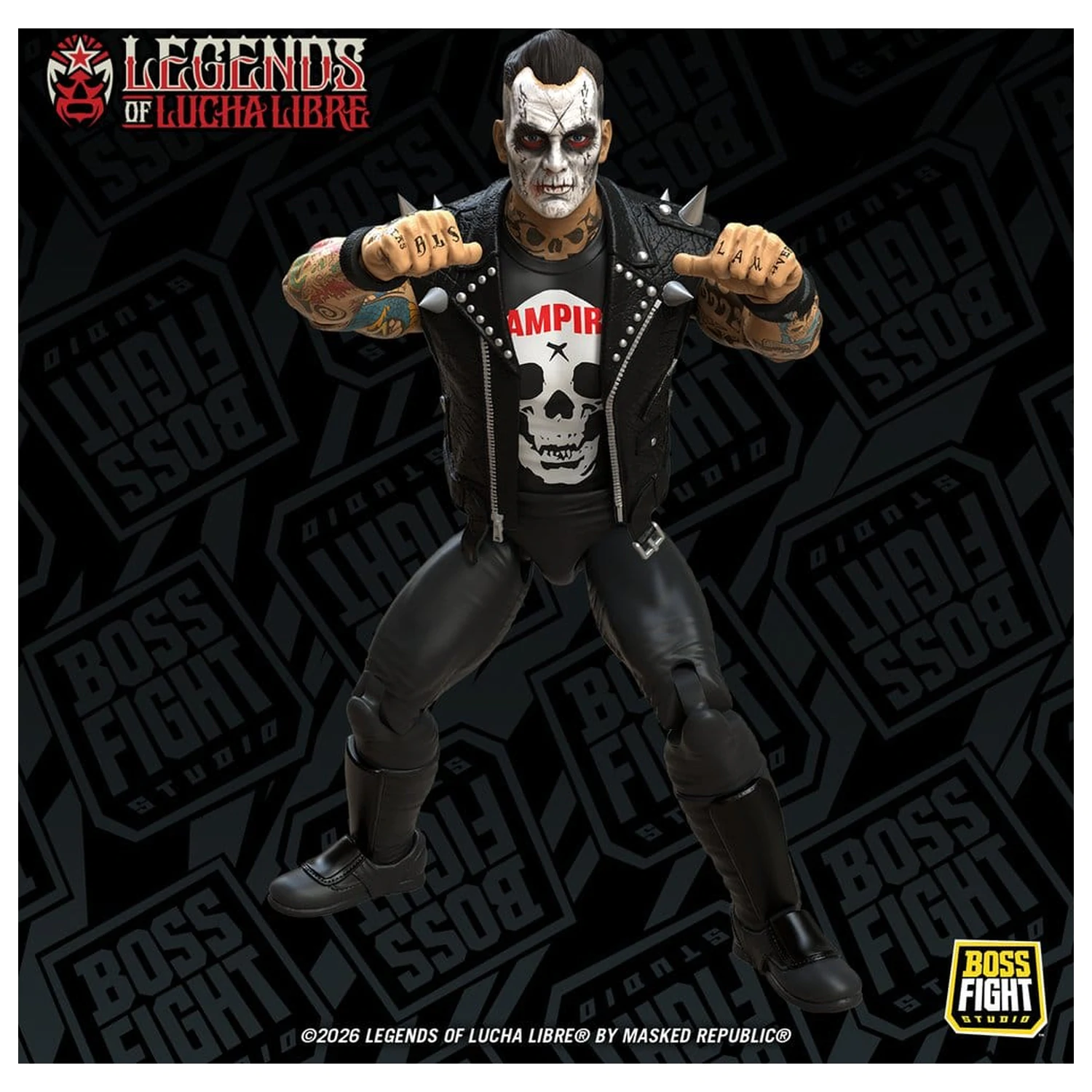 Legends of Lucha Libre Fanaticos akcijska figura Vampiro Coffin Box Resurrected 15 cm fotografija proizvoda