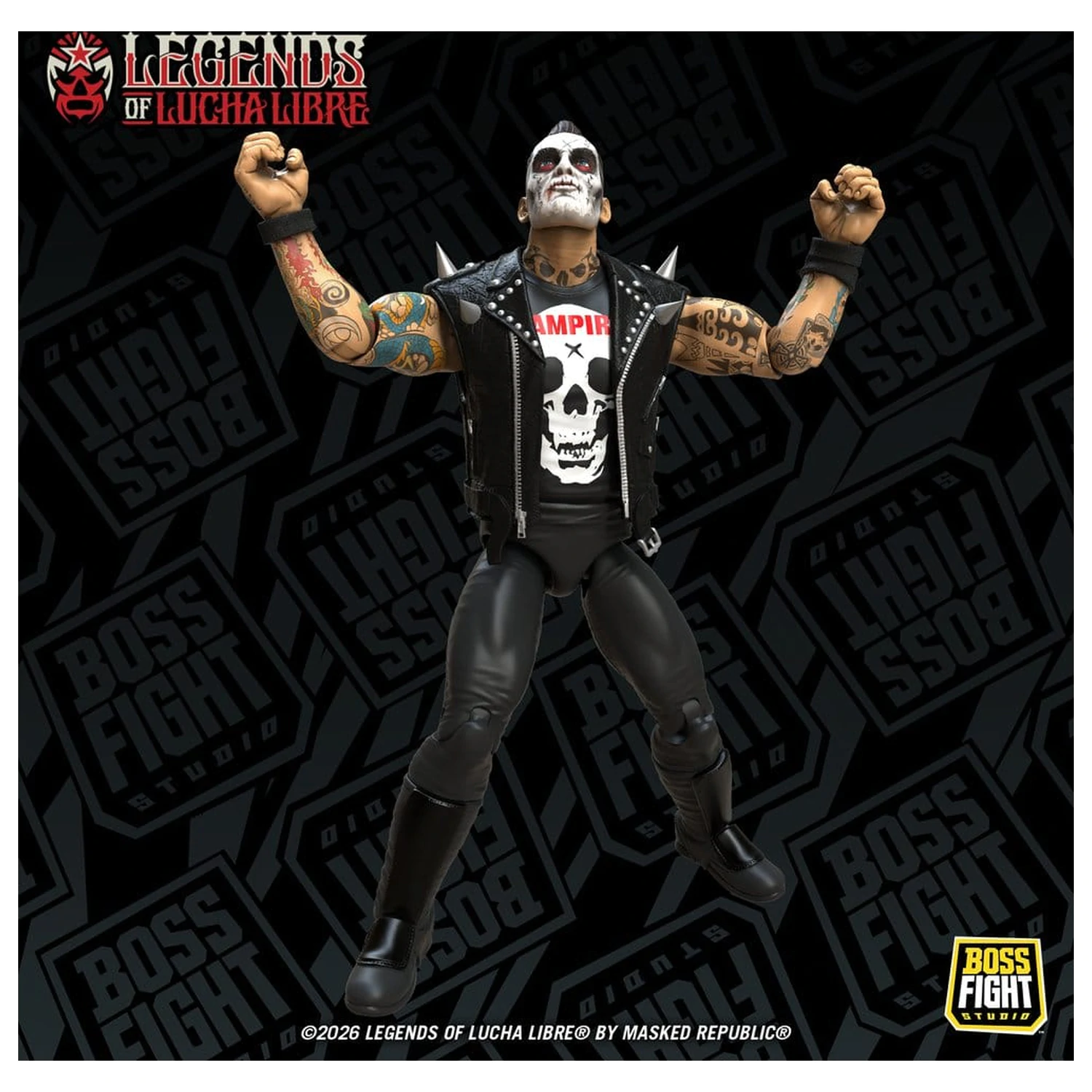 Legends of Lucha Libre Fanaticos akcijska figura Vampiro Coffin Box Resurrected 15 cm fotografija proizvoda