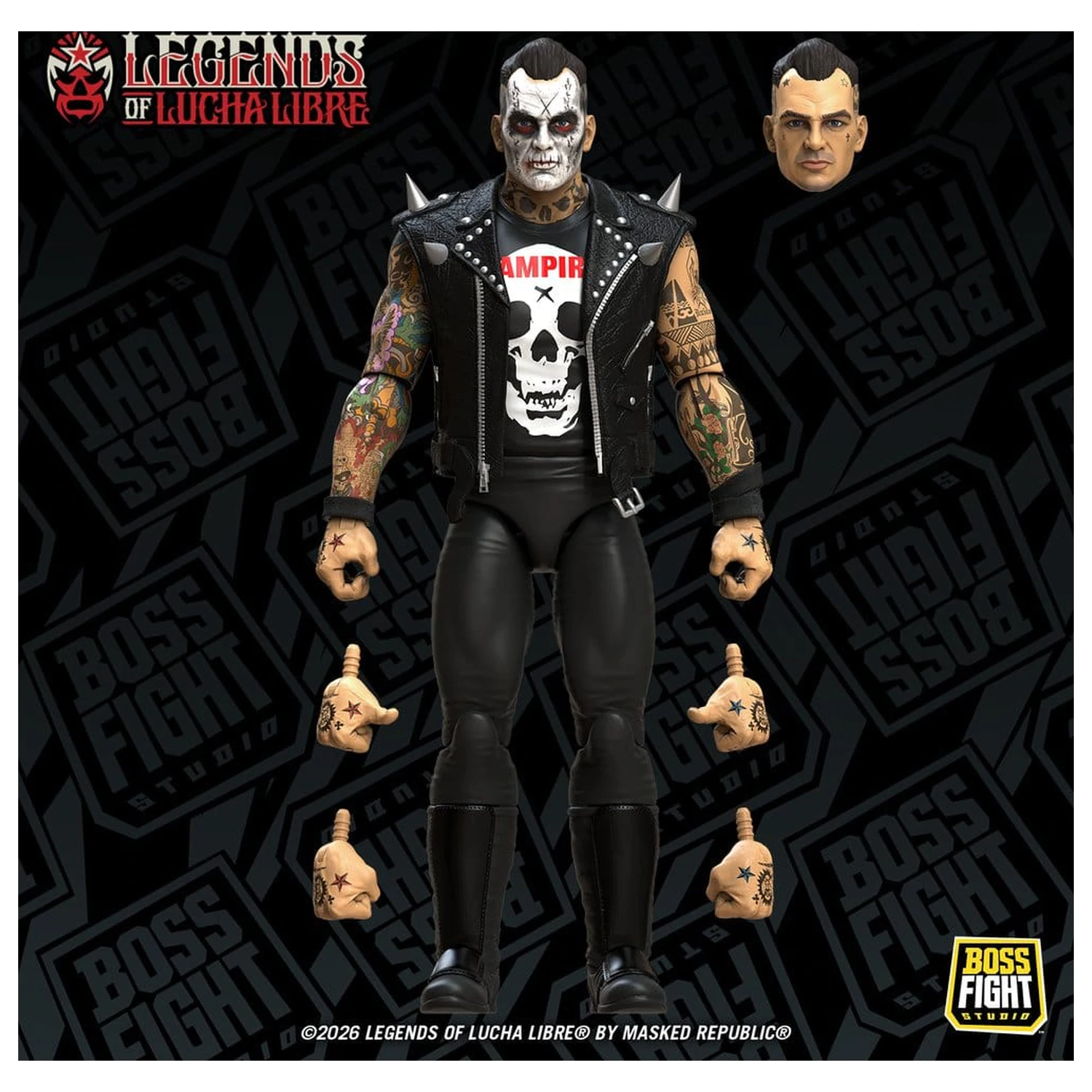 Legends of Lucha Libre Fanaticos akcijska figura Vampiro Coffin Box Resurrected 15 cm fotografija proizvoda
