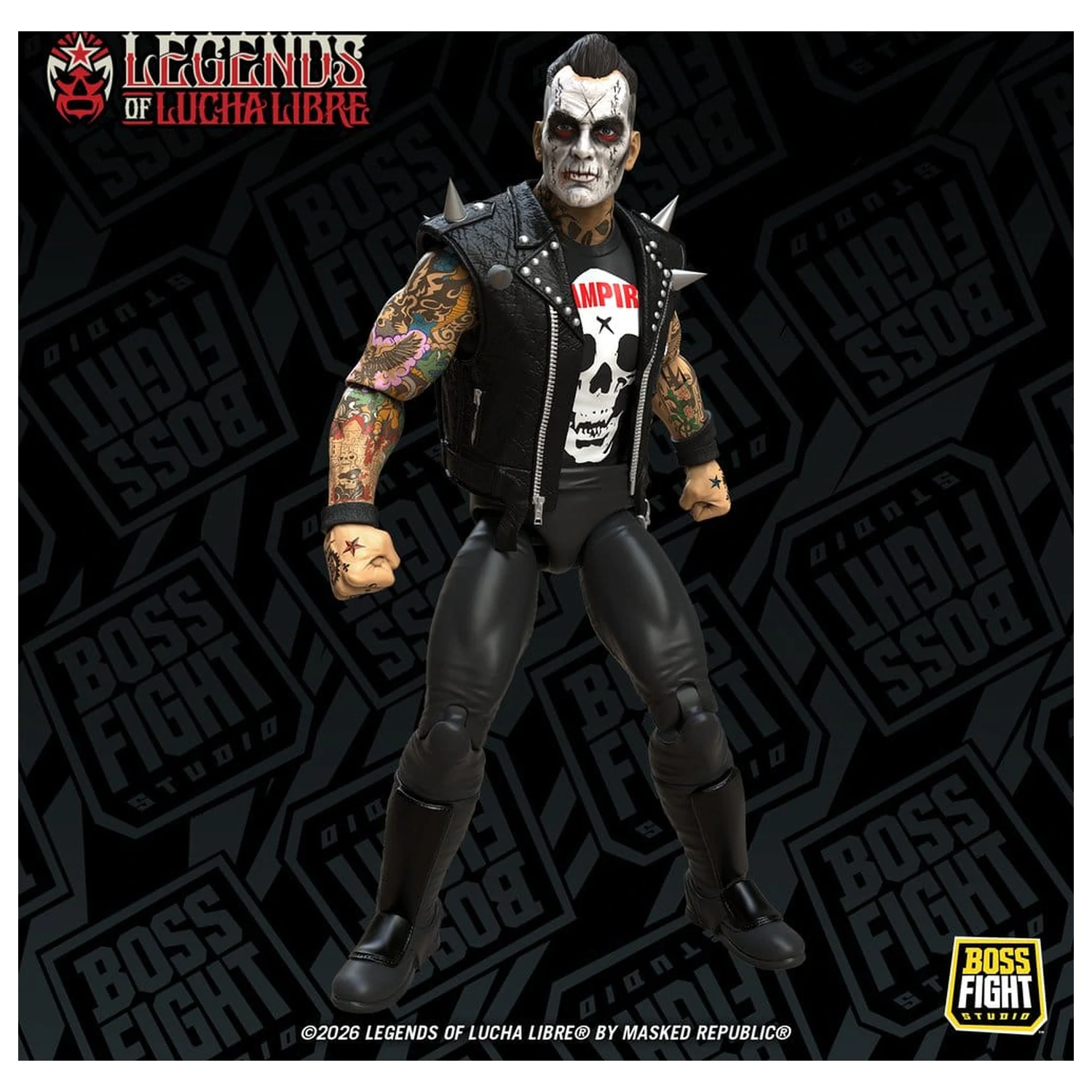Legends of Lucha Libre Fanaticos akcijska figura Vampiro Coffin Box Resurrected 15 cm fotografija proizvoda