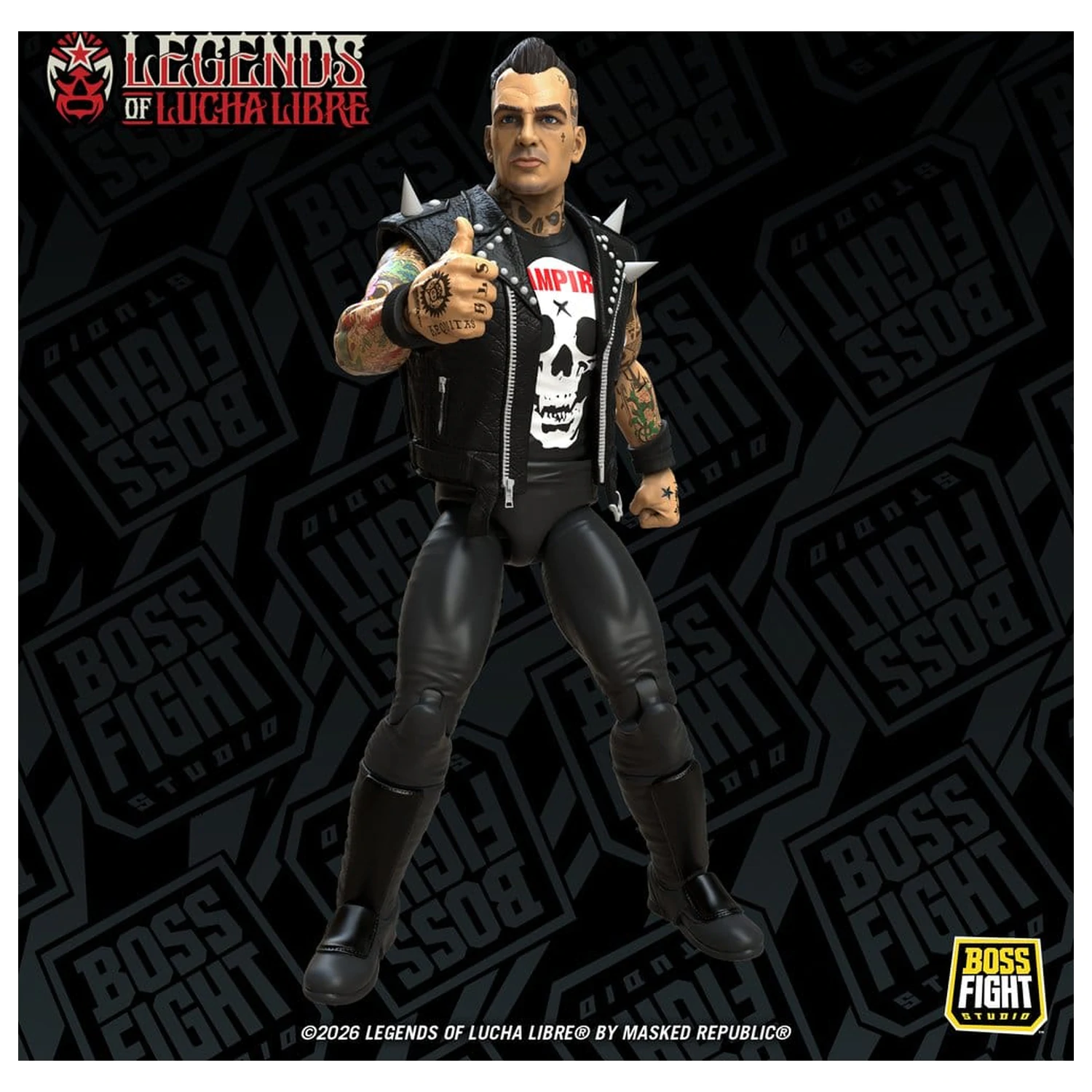 Legends of Lucha Libre Fanaticos akcijska figura Vampiro Coffin Box Resurrected 15 cm fotografija proizvoda