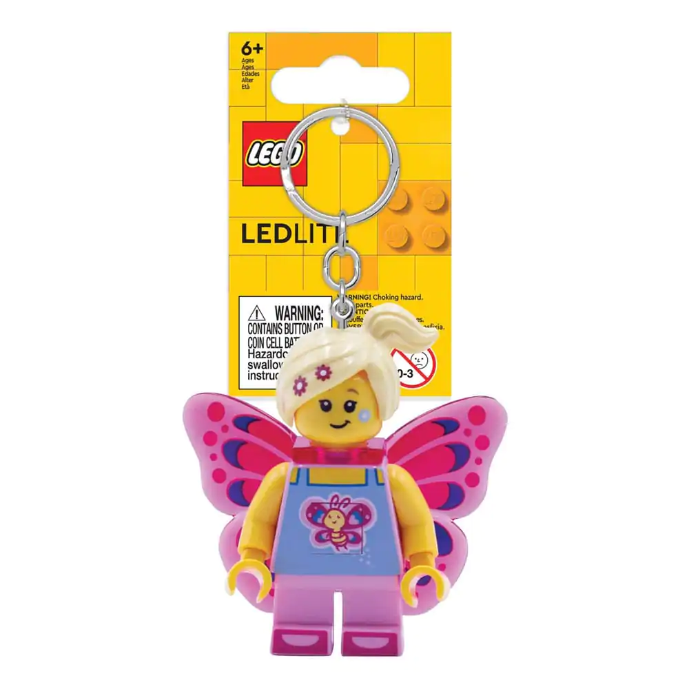 LEGO Iconic Svijetleći privjesak za ključeve Leptirić Djevojka 8 cm fotografija proizvoda