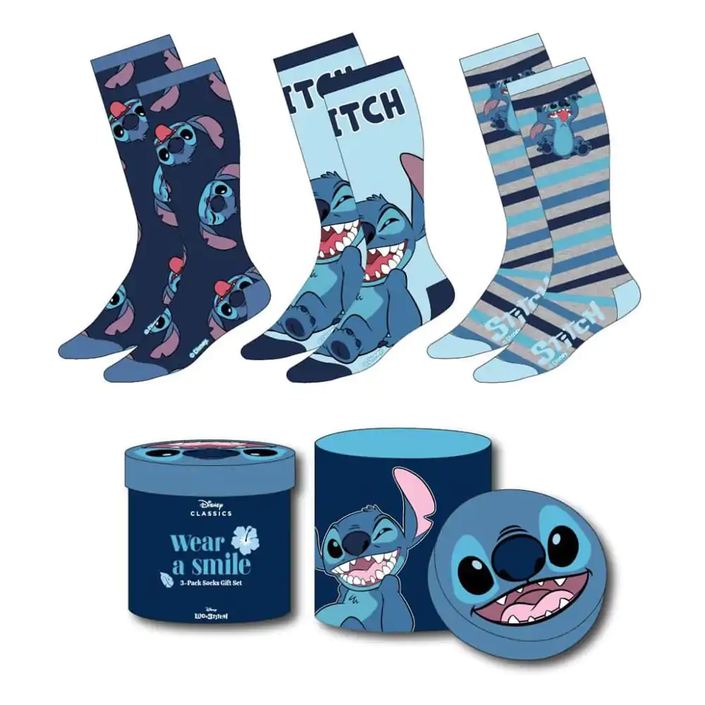 Lilo & Stitch Čarape 3-Pack Crazy Stitch 36-43 fotografija proizvoda