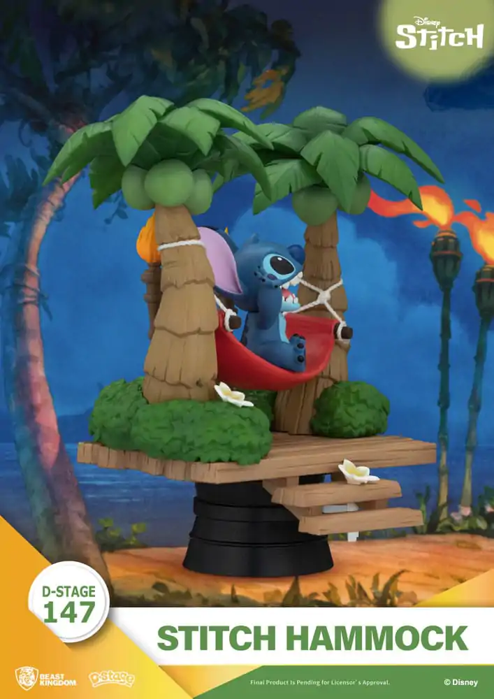 Lilo & Stitch D-Stage PVC Diorama Stitch Hammock 13 cm fotografija proizvoda