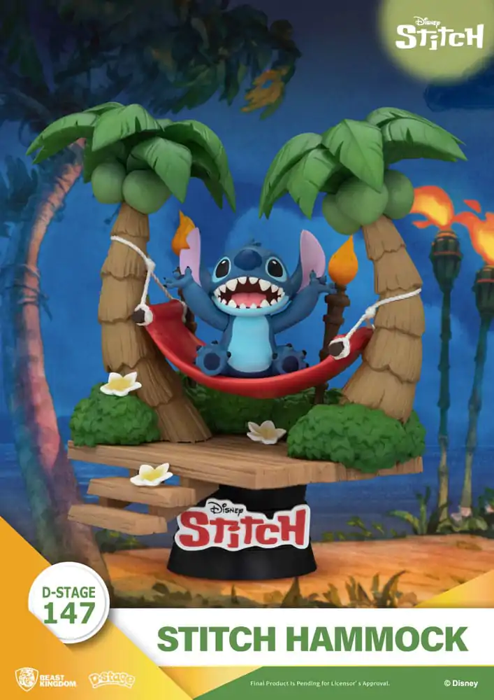 Lilo & Stitch D-Stage PVC Diorama Stitch Hammock 13 cm fotografija proizvoda