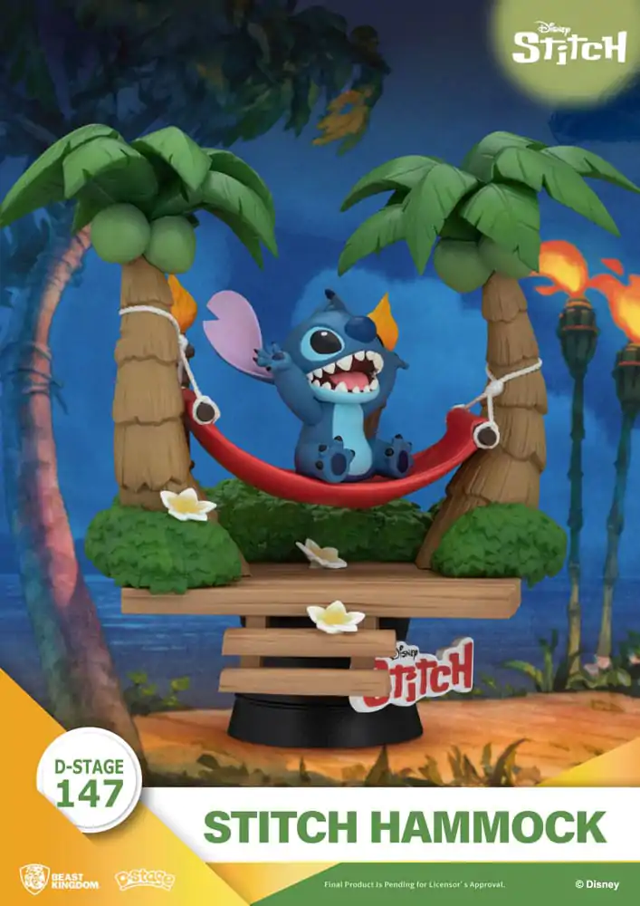 Lilo & Stitch D-Stage PVC Diorama Stitch Hammock 13 cm fotografija proizvoda