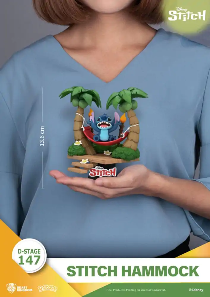 Lilo & Stitch D-Stage PVC Diorama Stitch Hammock 13 cm fotografija proizvoda