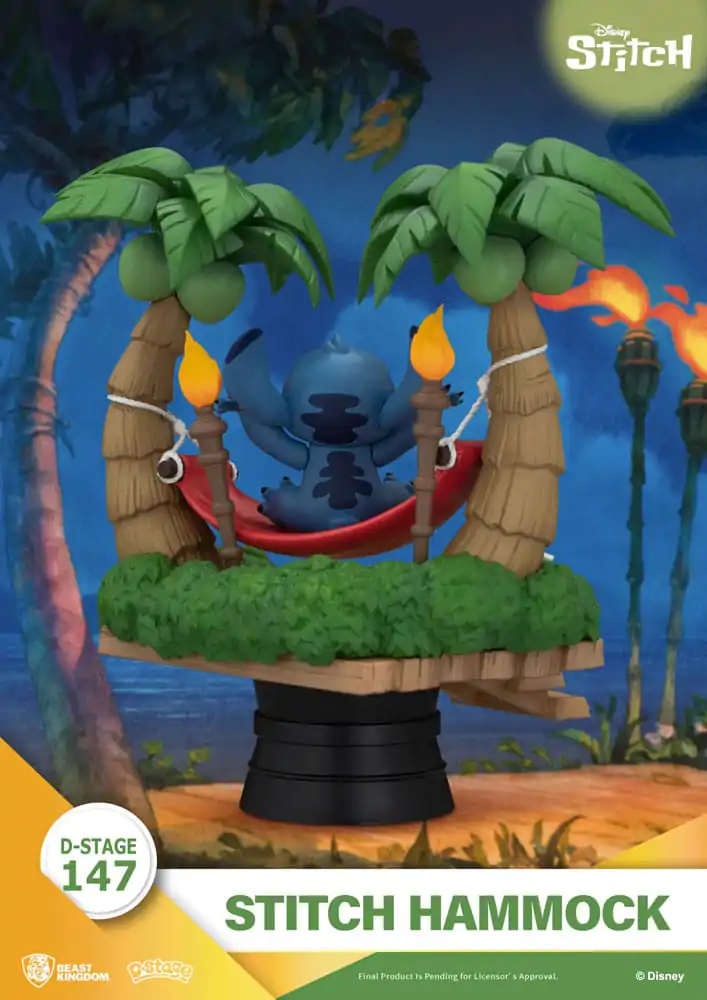 Lilo & Stitch D-Stage PVC Diorama Stitch Hammock 13 cm fotografija proizvoda