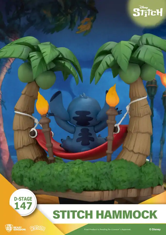 Lilo & Stitch D-Stage PVC Diorama Stitch Hammock 13 cm fotografija proizvoda
