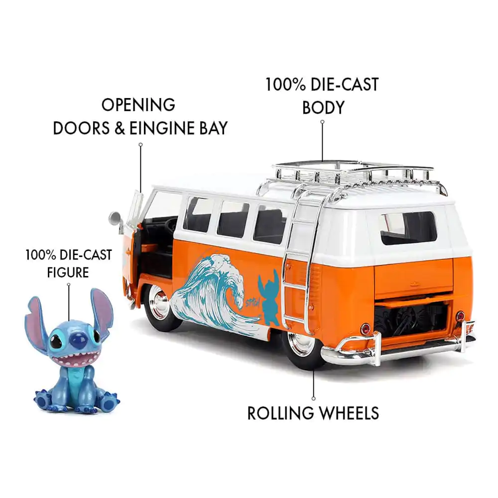 Lilo & Stitch Diecast Model 1/24 1961 VW Bus Stitch Model od lijevanog metala fotografija proizvoda
