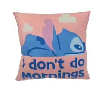 Lilo & Stitch Jastuk Stitch I don't do mornings 40 cm fotografija proizvoda